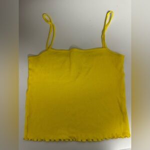 5/25 H&M Day divided yellow cotton tank top size S